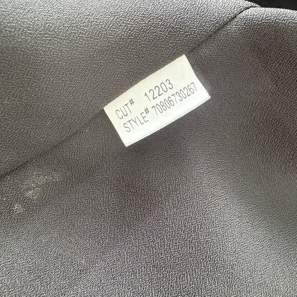 ECI Top Sz 8 Black Silk Velvet Burnout Jacket Floral 2 Button Y2K Whimsigoth - Picture 14 of 14